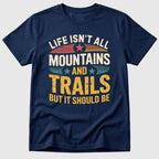 Navy Mountains & Trails - Mosaic Rhino