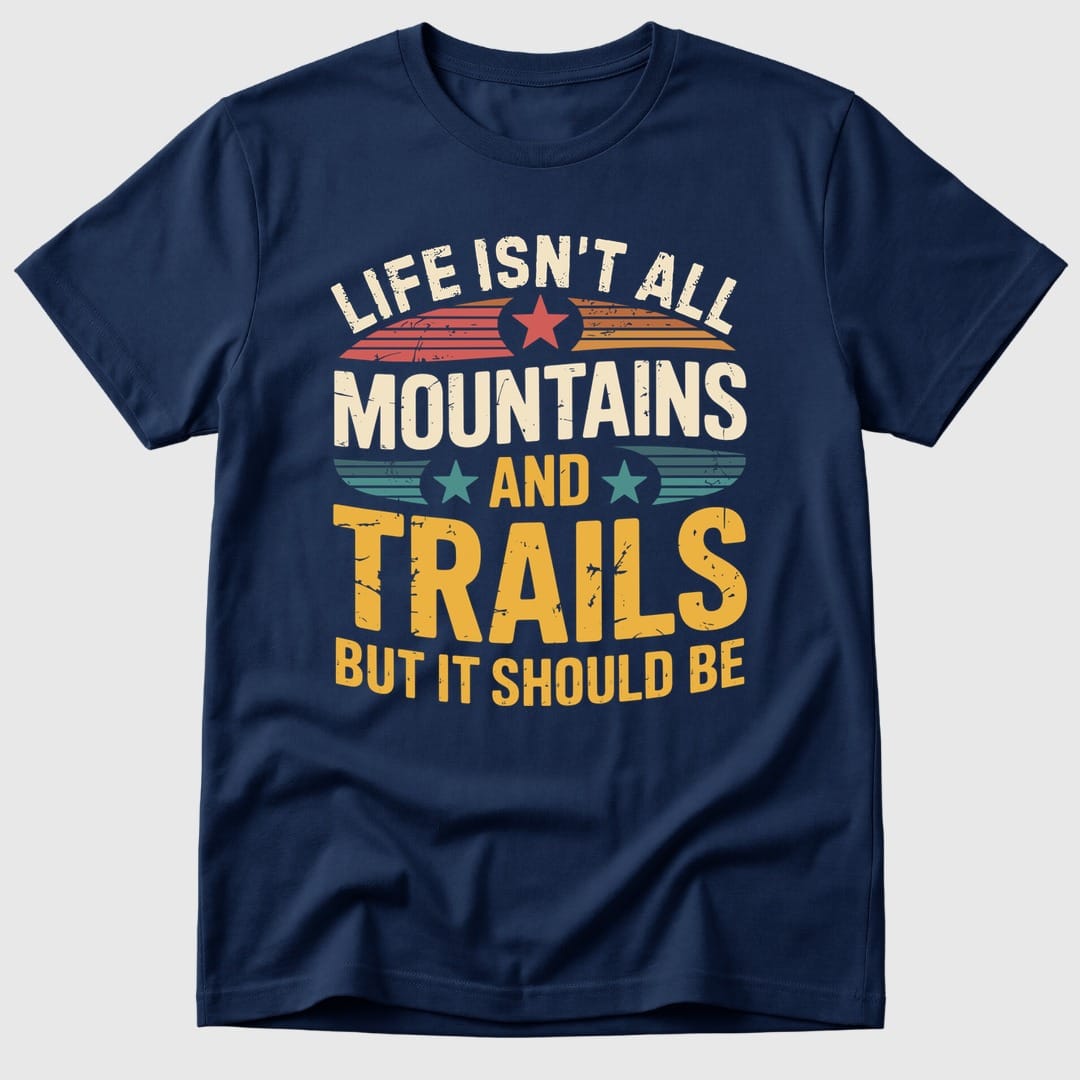 Navy Mountains & Trails - Mosaic Rhino