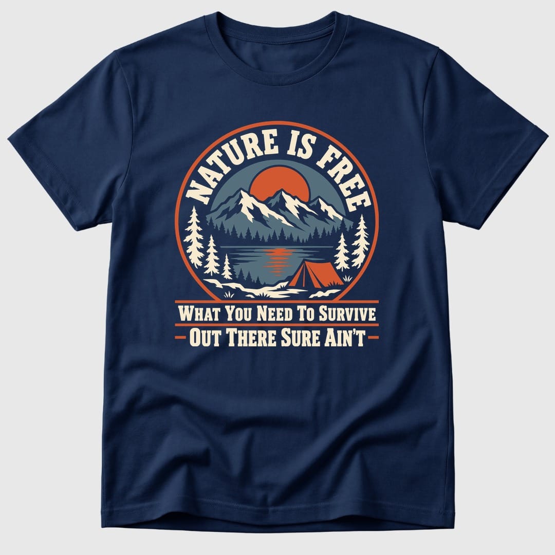 Navy Nature Is Free - Mosaic Rhino