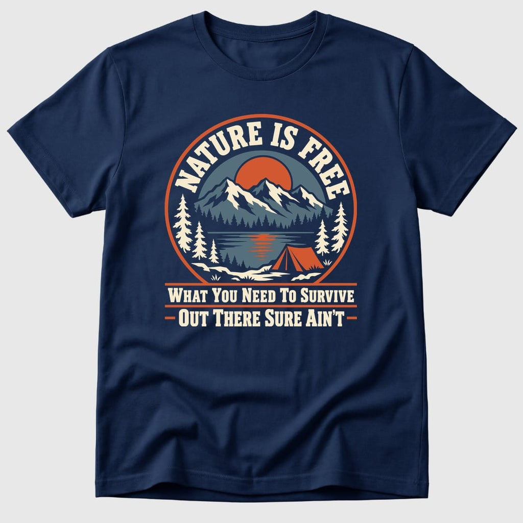 Navy Nature Is Free - Mosaic Rhino