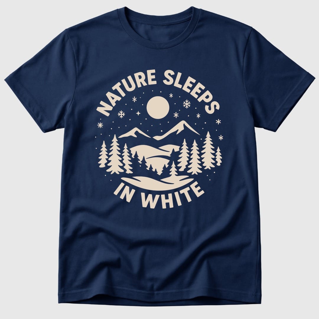 Navy Nature Sleeps In White - Mosaic Rhino