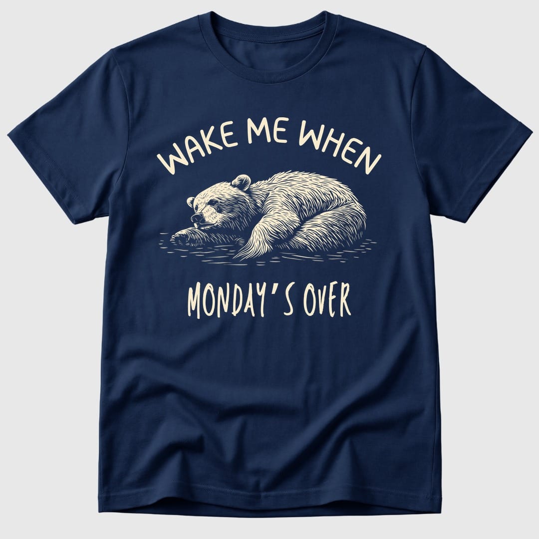 Navy No Mondays Bear - Mosaic Rhino