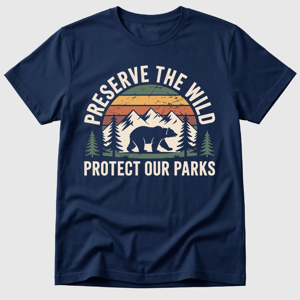 Navy Preserve The Wild - Mosaic Rhino