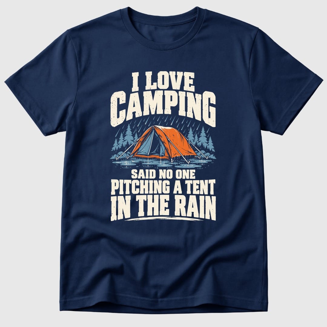 Navy Rainy Camping - Mosaic Rhino