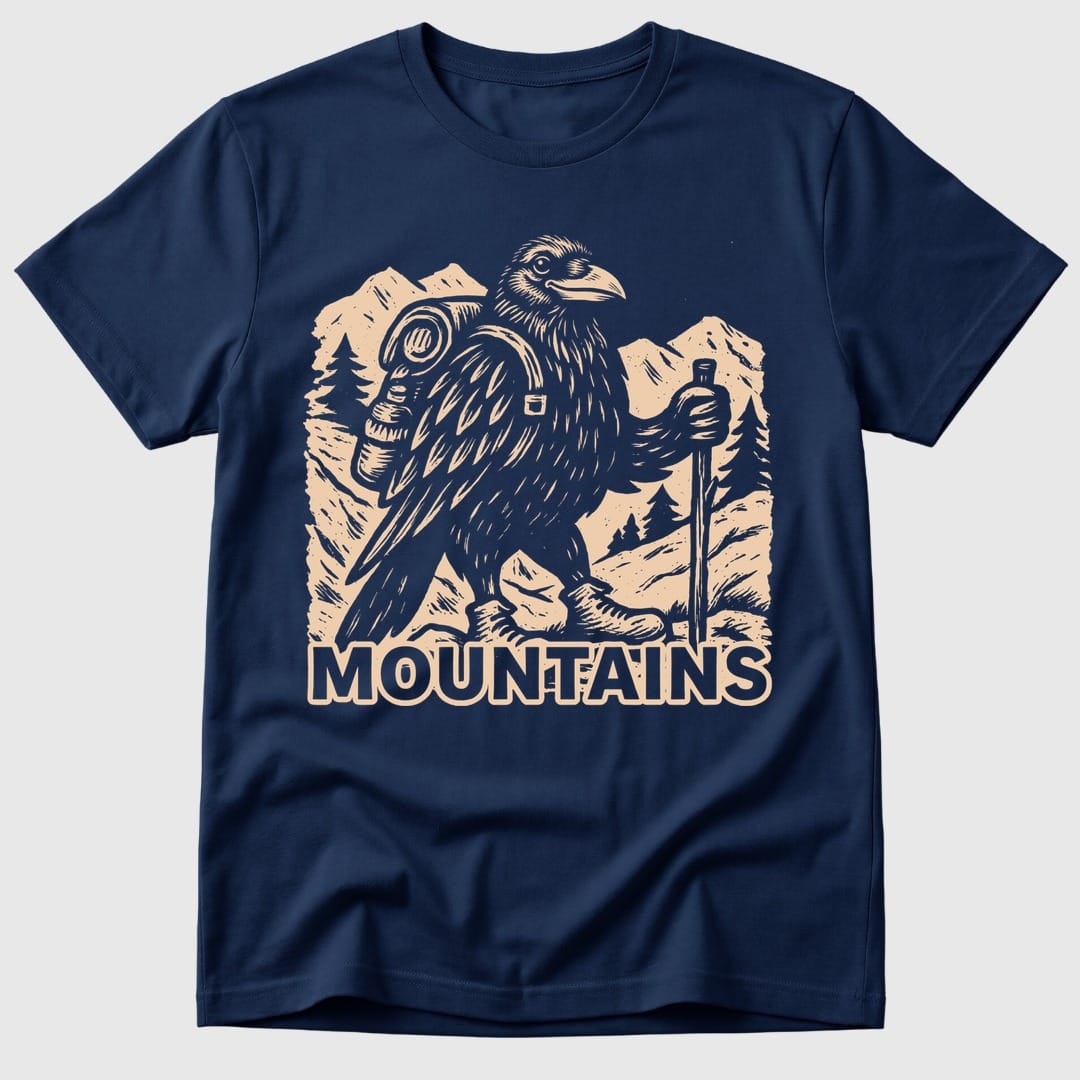 Navy Raven In The Mountains - Mosaic Rhino