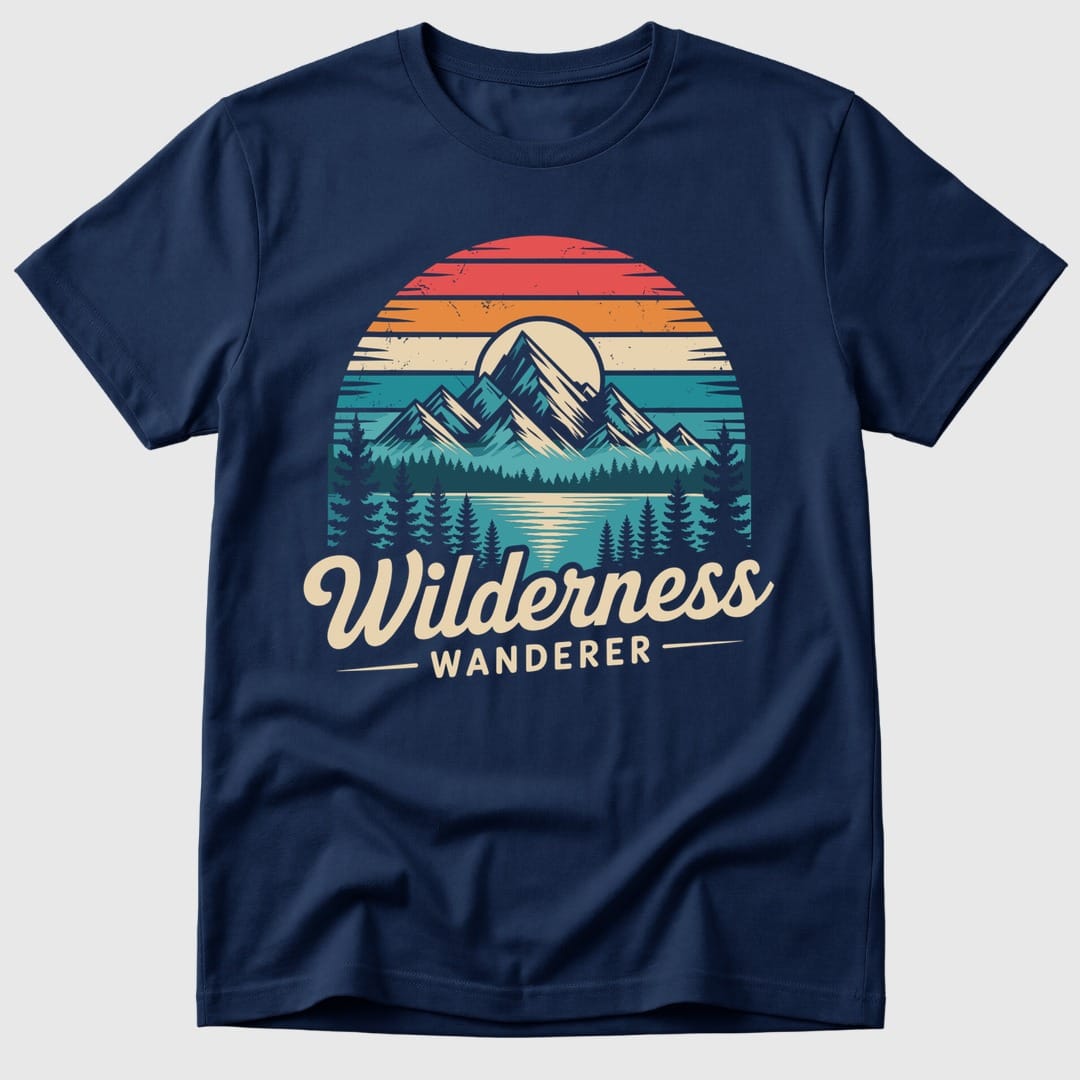 Navy Retro Wilderness Wanderer - Mosaic Rhino