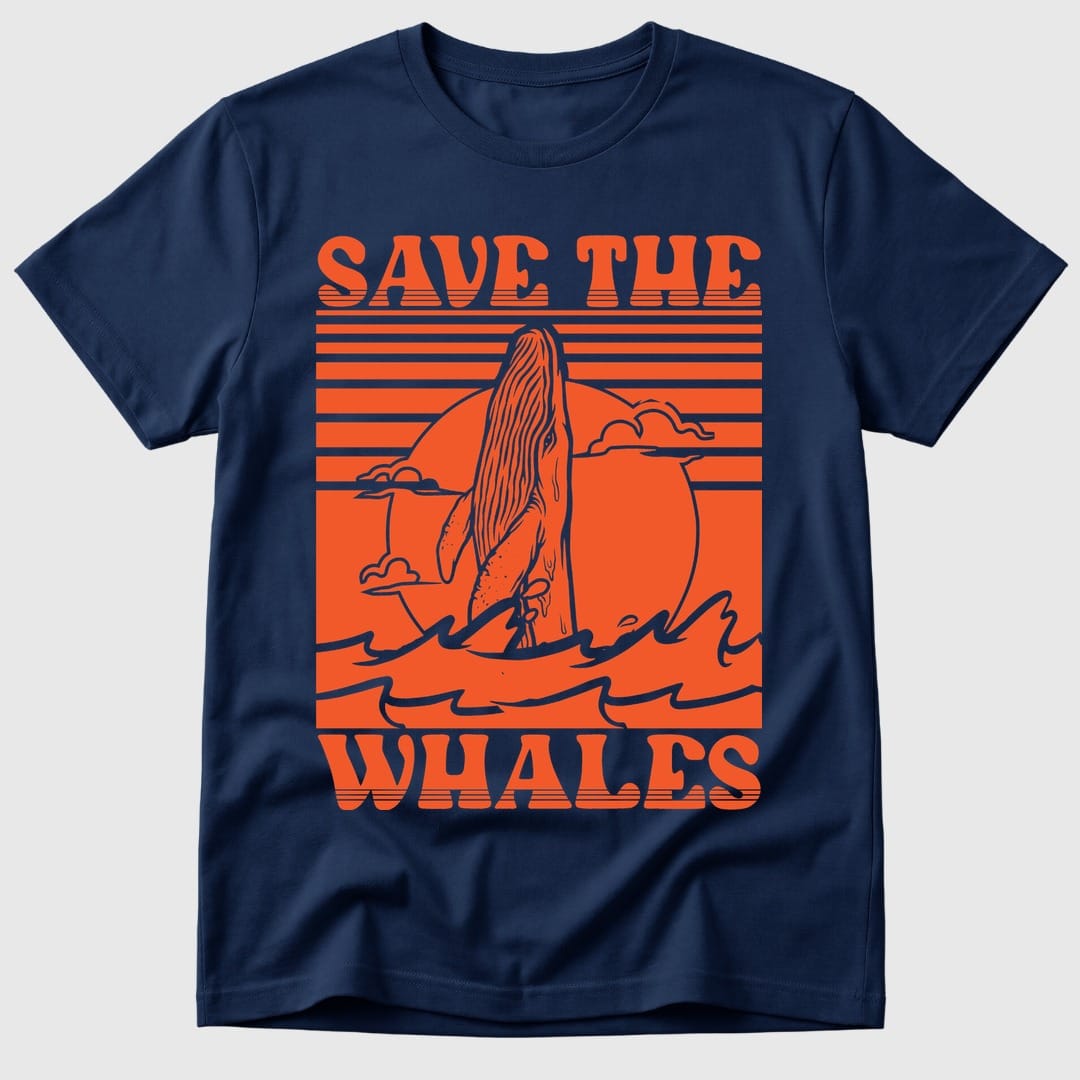 Navy Save The Whales - Mosaic Rhino