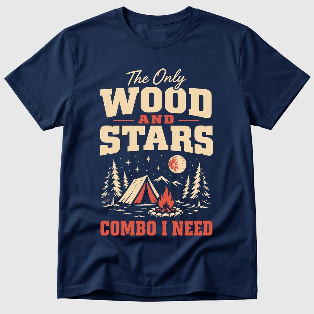 Navy Stars In The Wood - Mosaic Rhino
