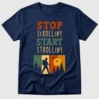 Navy Stop Scrolling - Mosaic Rhino