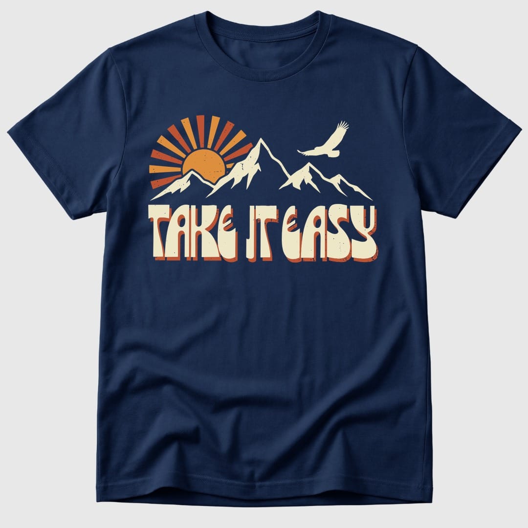 Navy Take It Easy - Mosaic Rhino