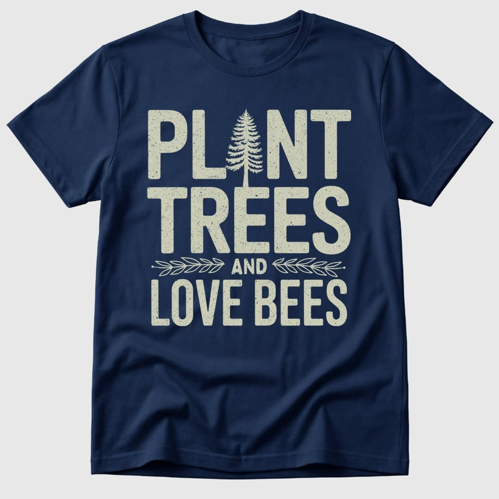 Navy Trees & Bees - Mosaic Rhino