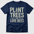 Navy Trees & Bees - Mosaic Rhino