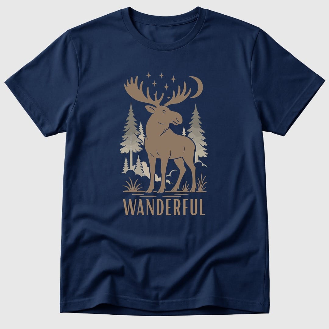 Navy Wanderful Moose - Mosaic Rhino