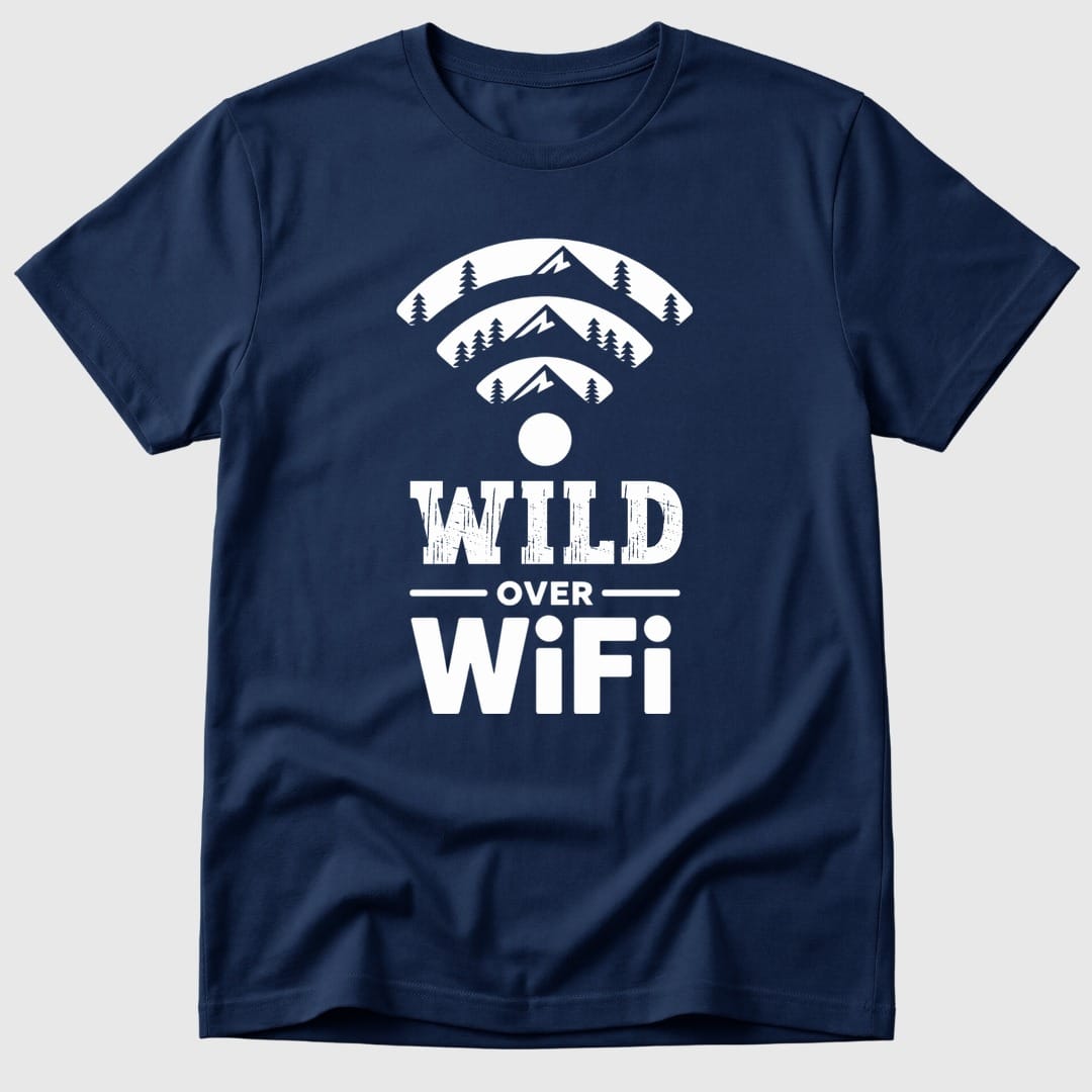 Navy Wild Over WiFi - Mosaic Rhino