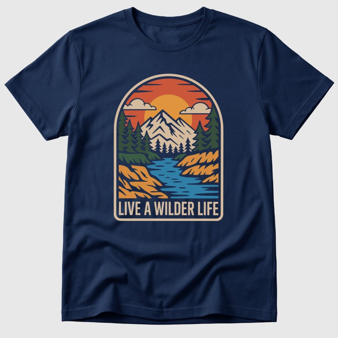 Navy Wilder Life River - Mosaic Rhino