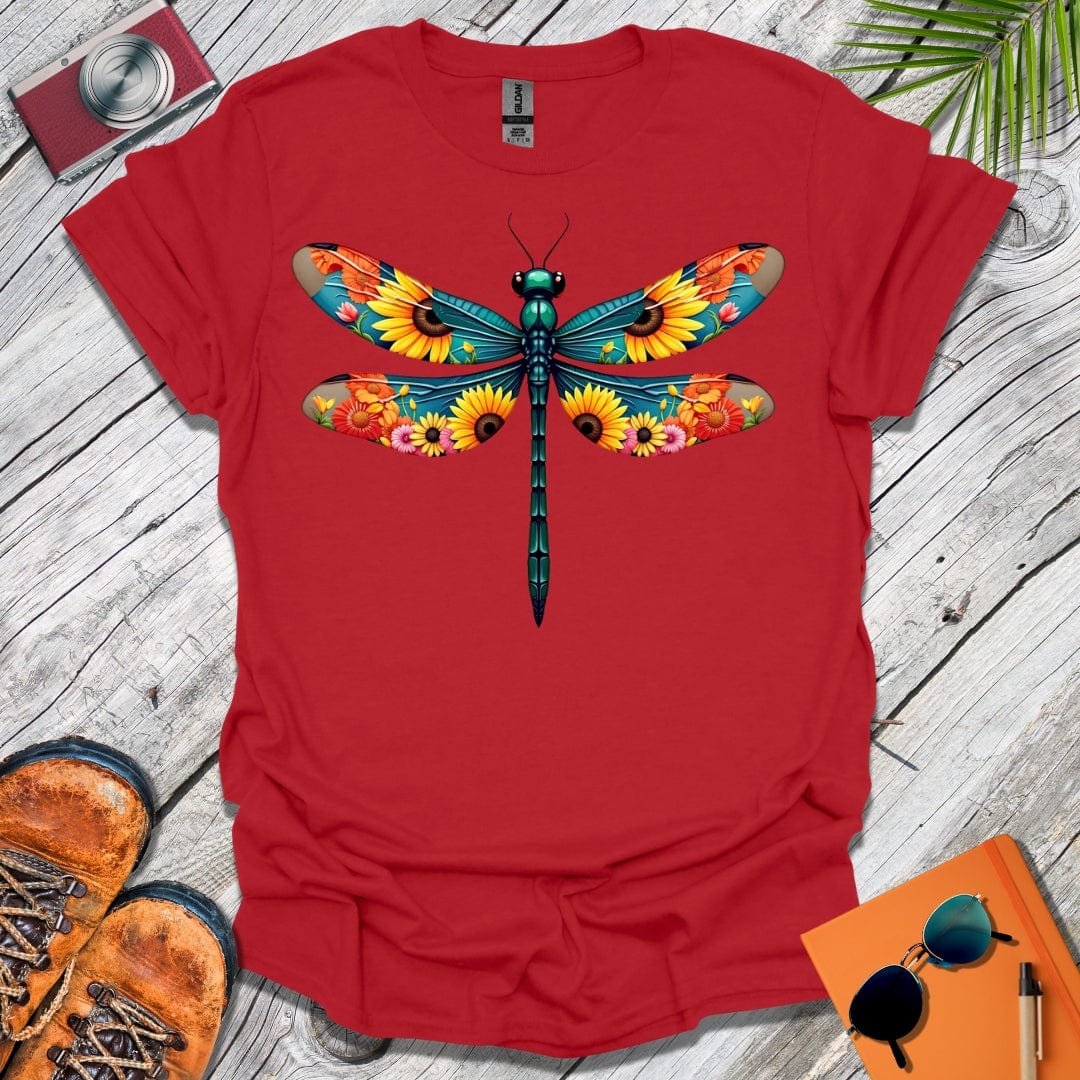 Flower Powered Dragonfly T-Shirt