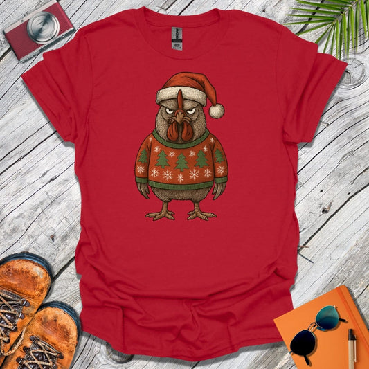 Grouchy Xmas Rooster T-Shirt