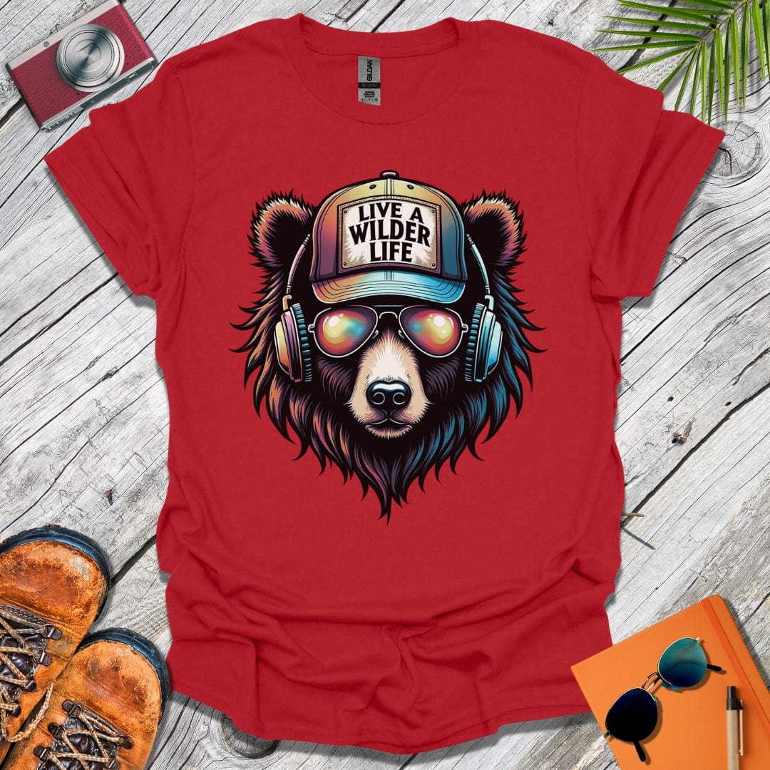 Live a Wilder Life Psychedelic Bear T-Shirt