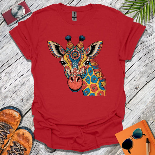 Mandala Giraffe Head T-Shirt