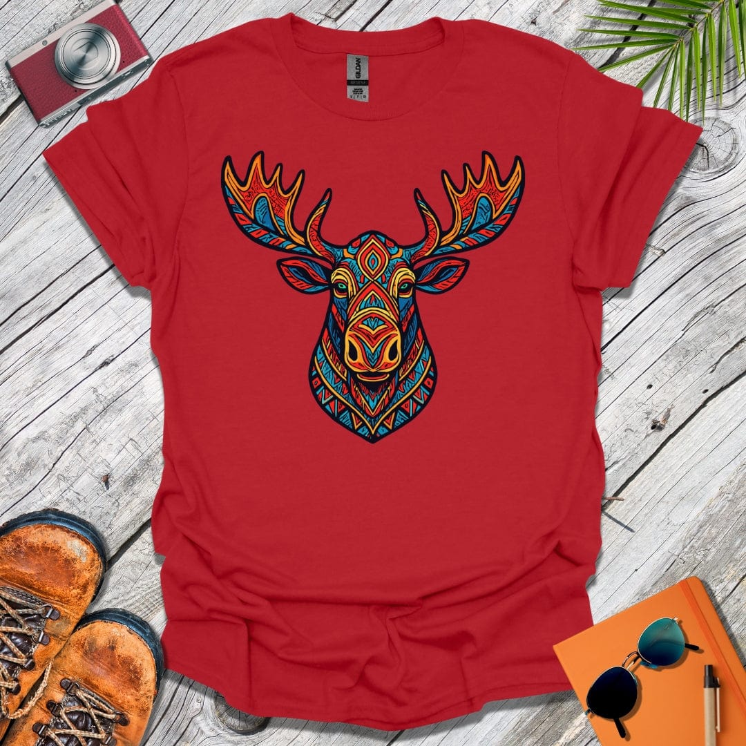Tribal Moose Head T-Shirt