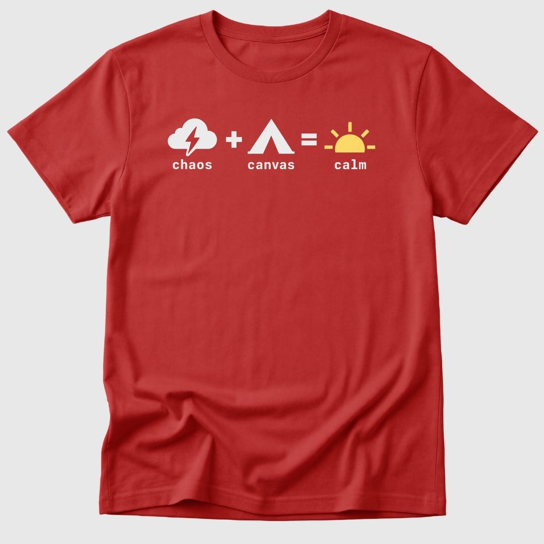 Red Chaos Canvas Calm - Mosaic Rhino