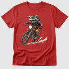 Red Dirt Bike Raccoon - Mosaic Rhino