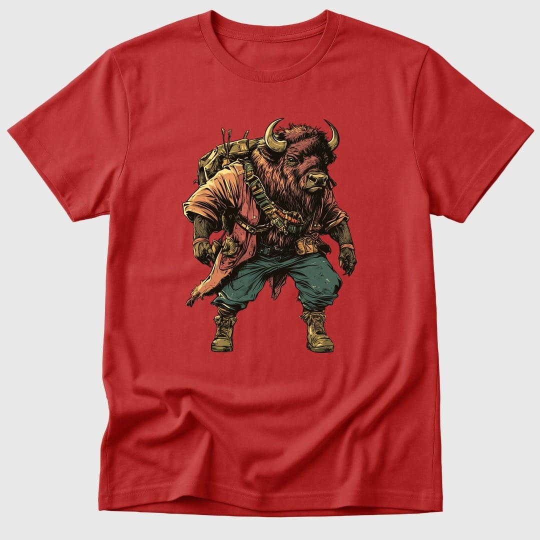 Red Explorer Bison - Mosaic Rhino