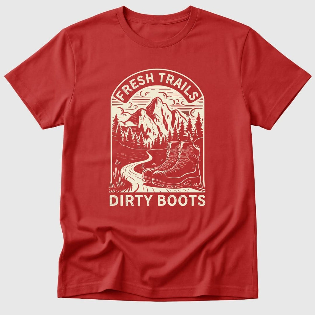 Red Fresh Trails, Dirty Boots - Mosaic Rhino