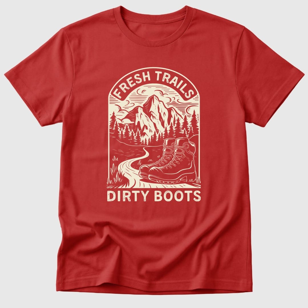 Red Fresh Trails, Dirty Boots - Mosaic Rhino