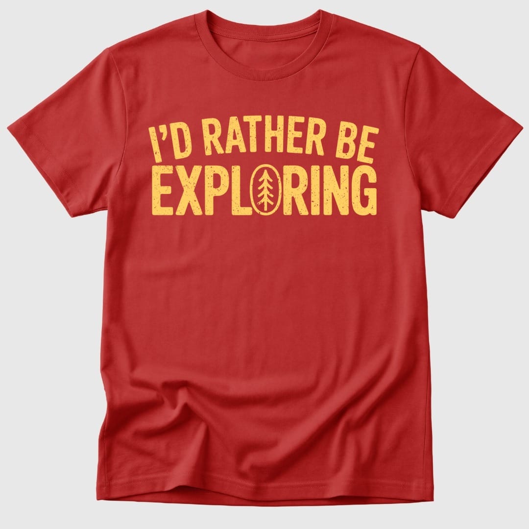 Red I'd Rather Explore - Mosaic Rhino