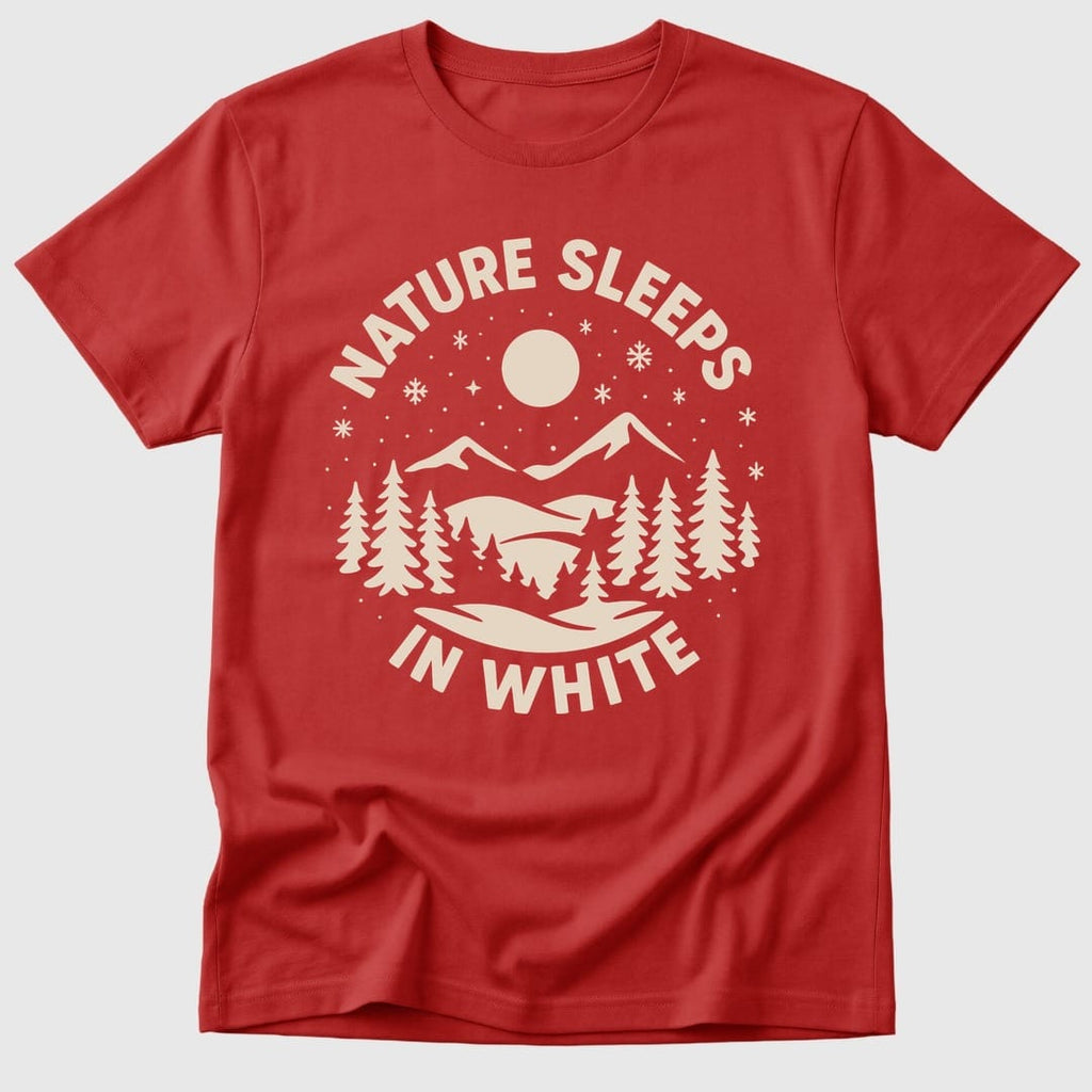 Red Nature Sleeps In White - Mosaic Rhino
