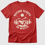 Red Nature Sleeps In White - Mosaic Rhino