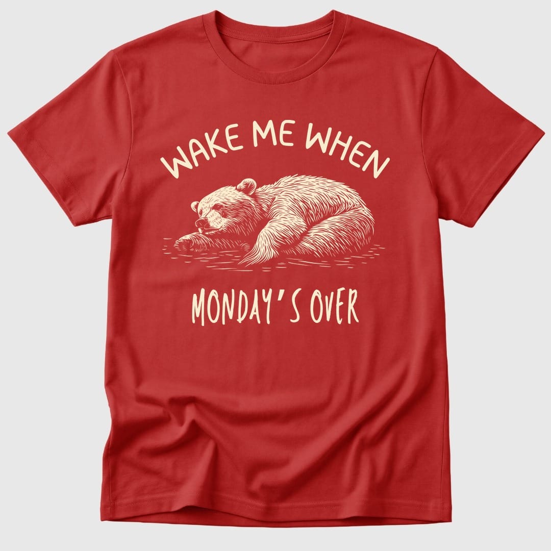 Red No Mondays Bear - Mosaic Rhino