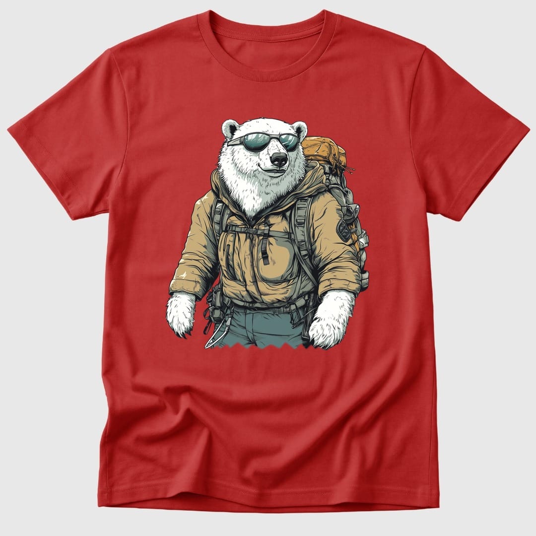 Red Polar Bear Trekker - Mosaic Rhino