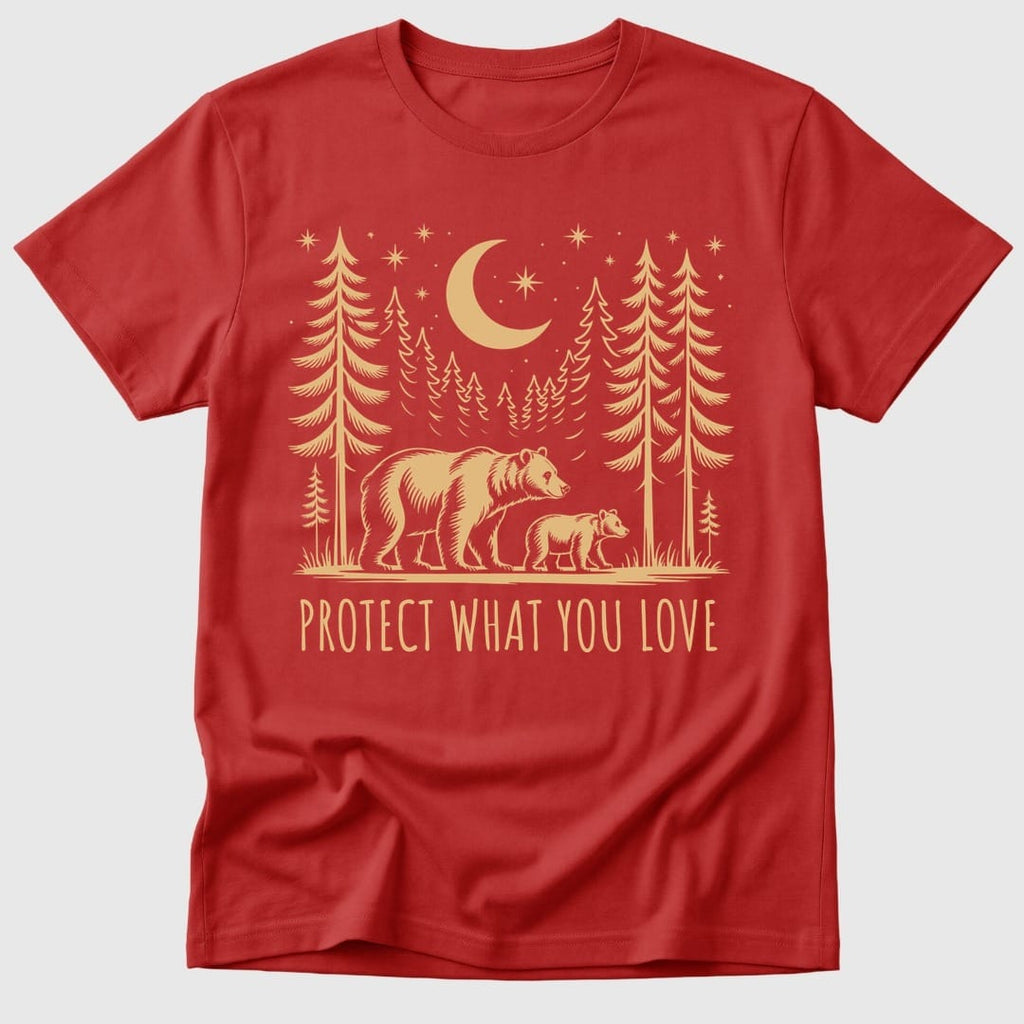 Red Protect What You Love - Mosaic Rhino