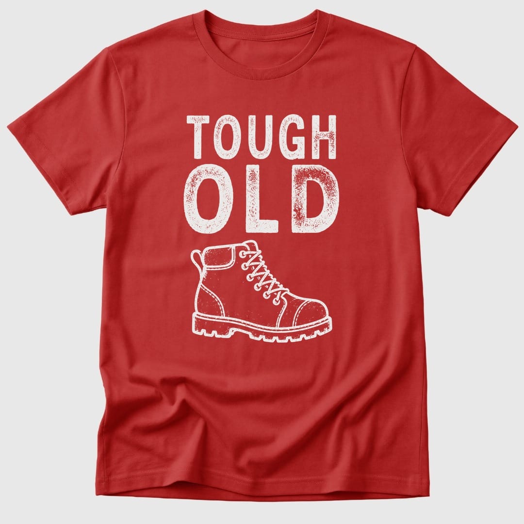 Red Tough Old Boot - Mosaic Rhino