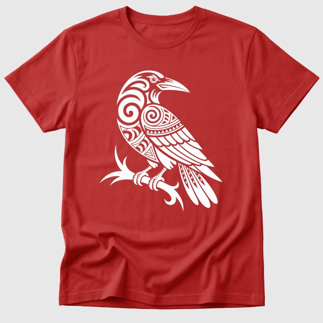Red Tribal Crow - Mosaic Rhino