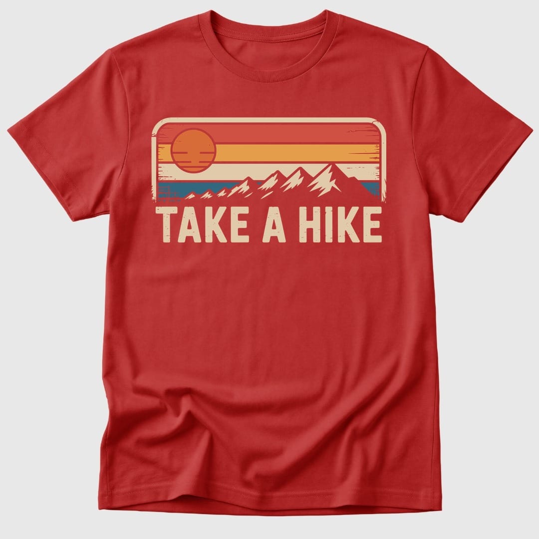 Red Vintage Take A Hike - Mosaic Rhino