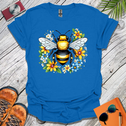 Bumble Bee Flowers T-Shirt