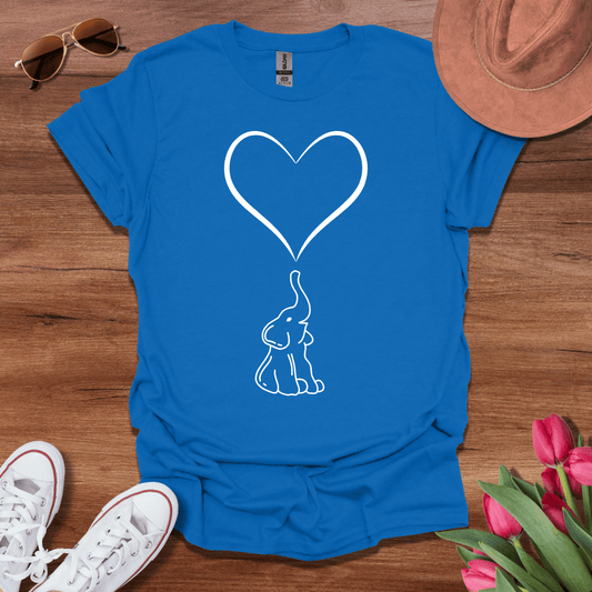 Elephant Blowing a Heart T-Shirt