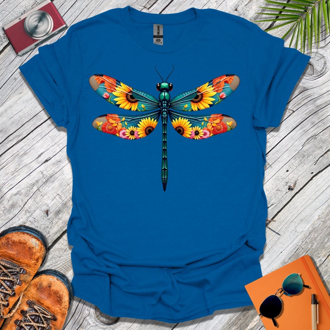 Flower Powered Dragonfly T-Shirt