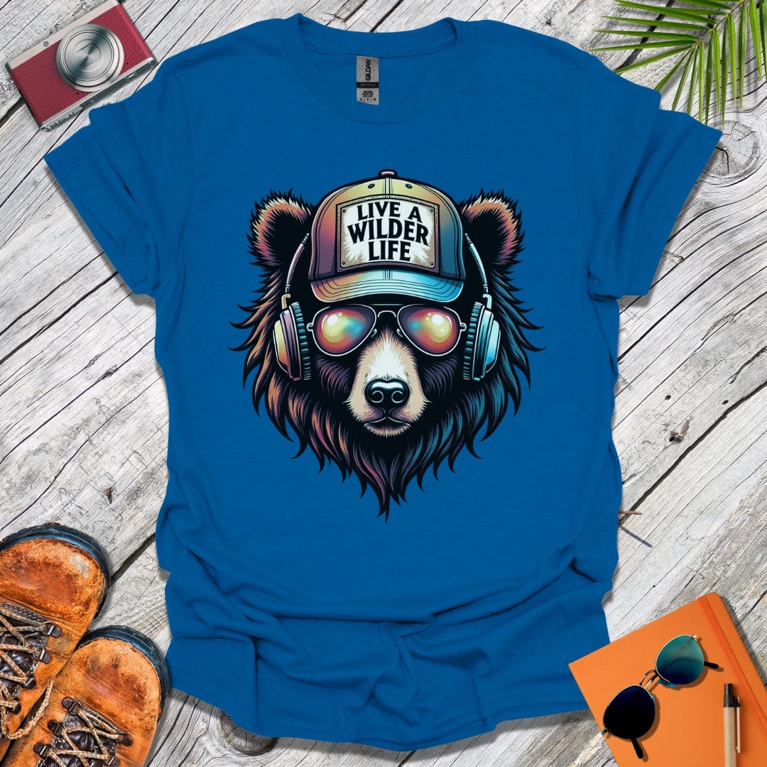 Live a Wilder Life Psychedelic Bear T-Shirt