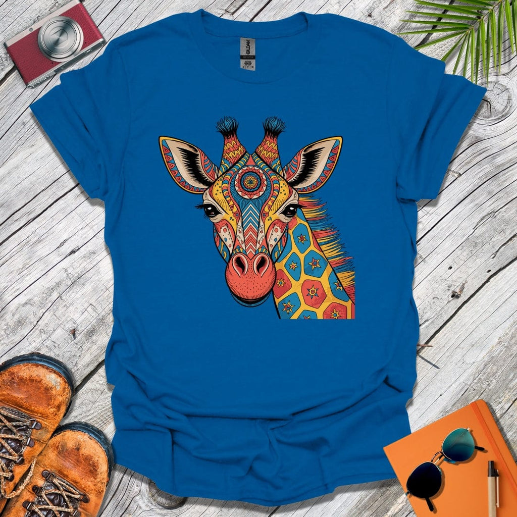 Mandala Giraffe Head T-Shirt