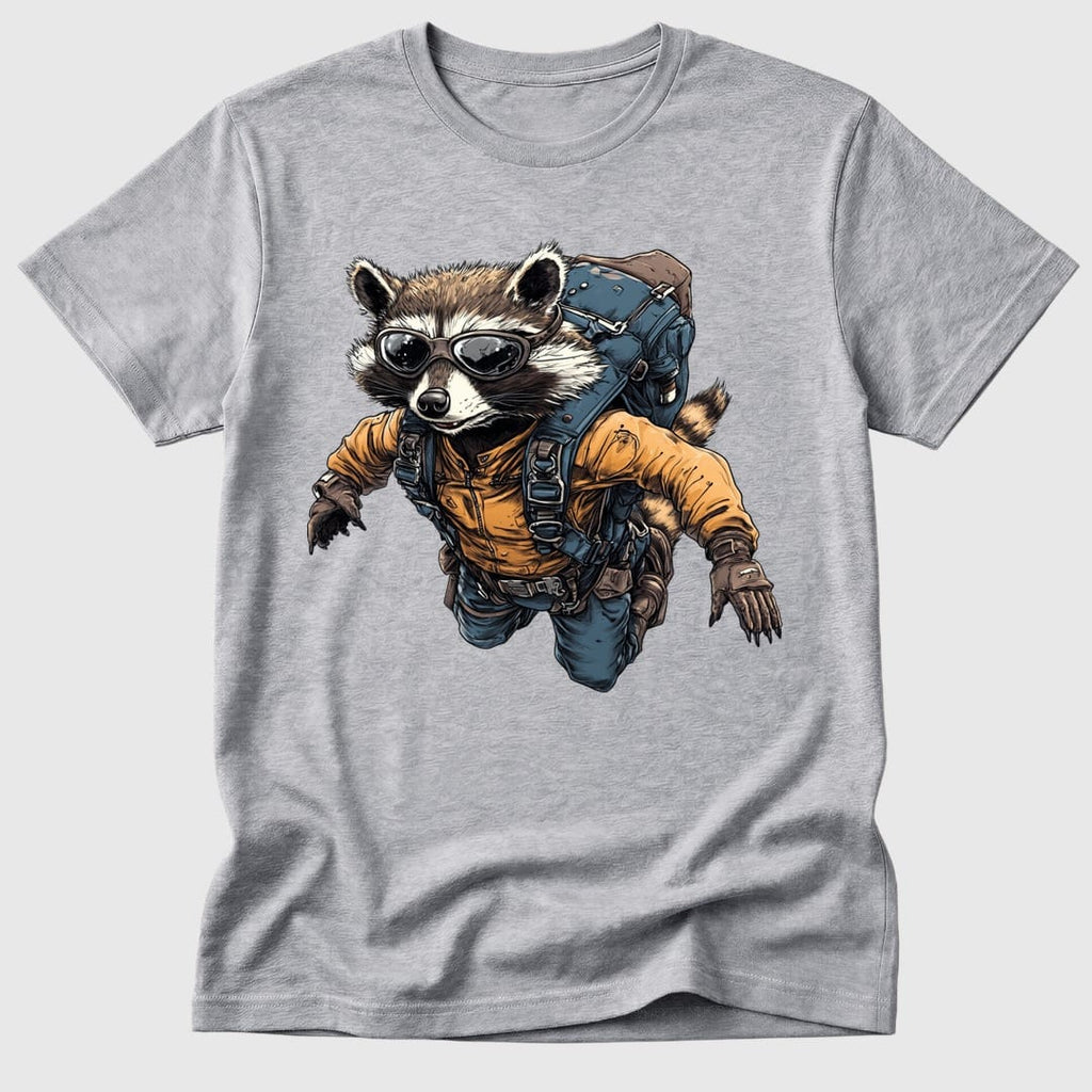 Sport Grey Freefalling Raccoon - Mosaic Rhino