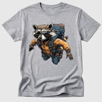 Sport Grey Freefalling Raccoon - Mosaic Rhino