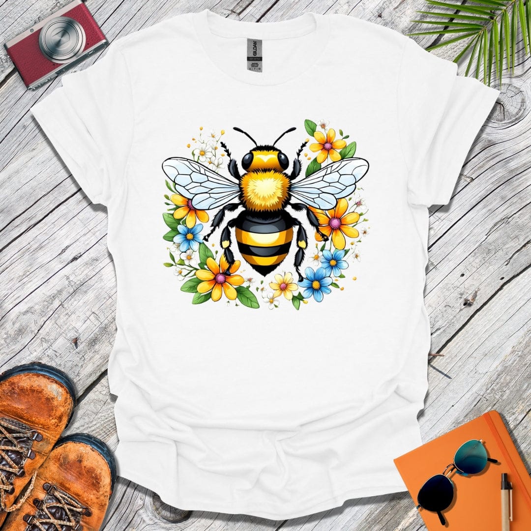 Bumble Bee Flowers T-Shirt