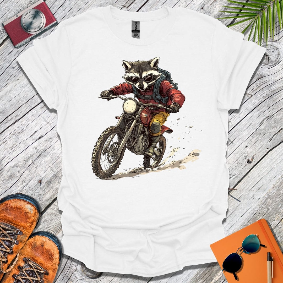 Dirt Bike Raccoon T-Shirt