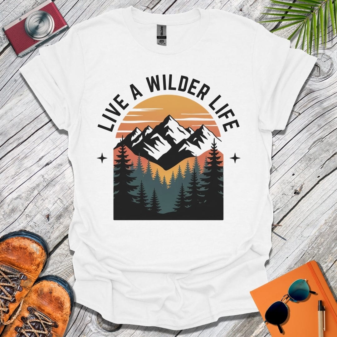 Live a Wilder Life Mountains T-Shirt