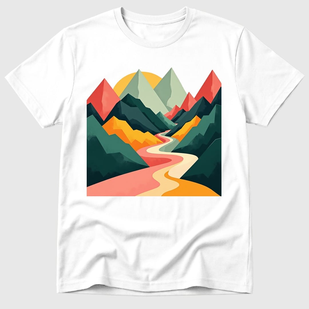 White Cubist Trails - Mosaic Rhino